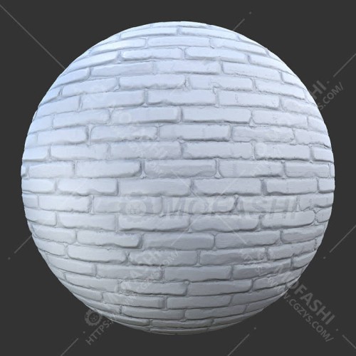 魔法师砖块贴图 BricksPaintedWhite001 Sphere